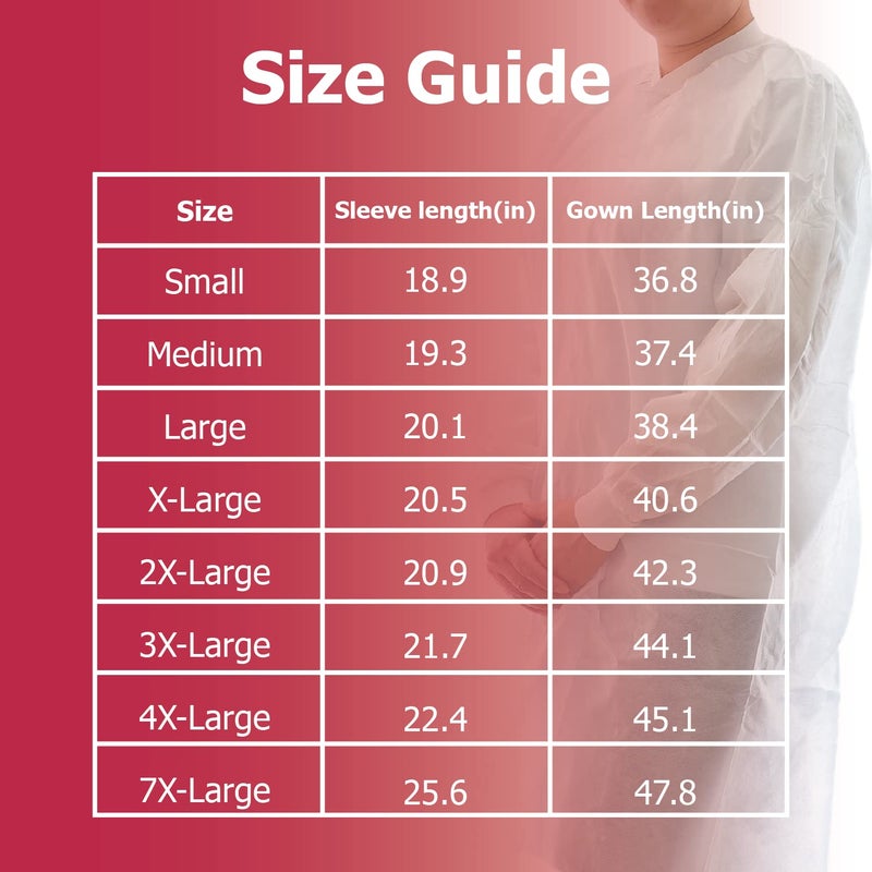 Dealmed SMS X-Large White Lab Coat - Disposable Medical Lab Coats, No Pockets, Breathable and Durable (Pack of 10) - Image 5
